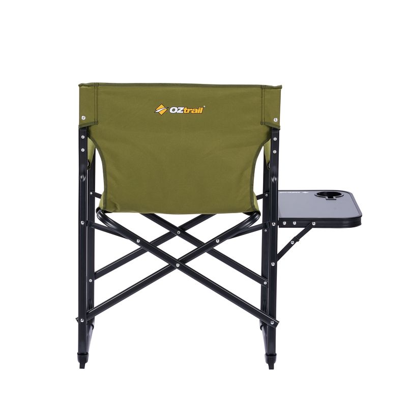 OZtrail Directors Classic Chair With Side Table Green
