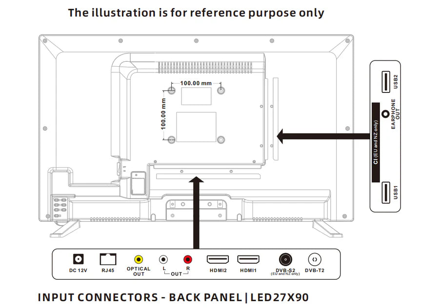 Engalon 27inch Smart TV 12volt HD Bluetooth Chromecast - Everything Caravans