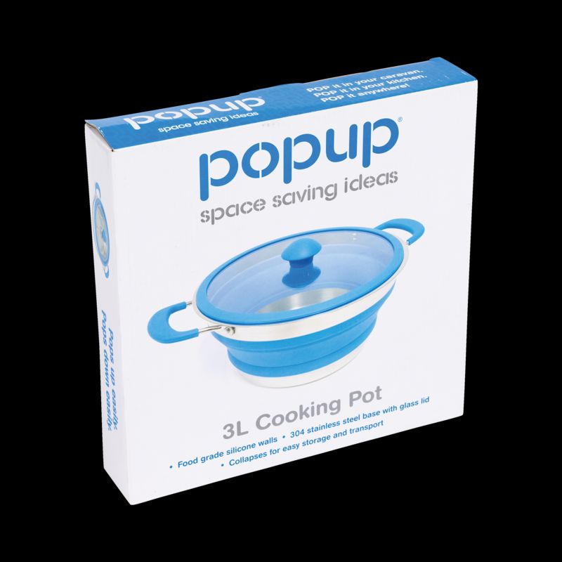 Popup Stainless Steel Cooking Pot 3L