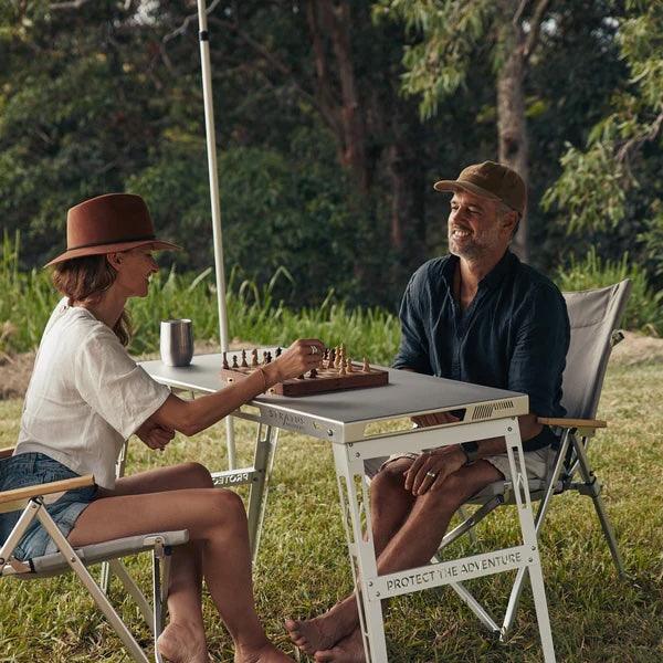 Stratus Outdoor Table and Chair Bundle for 2 in Stone - Everything Caravans