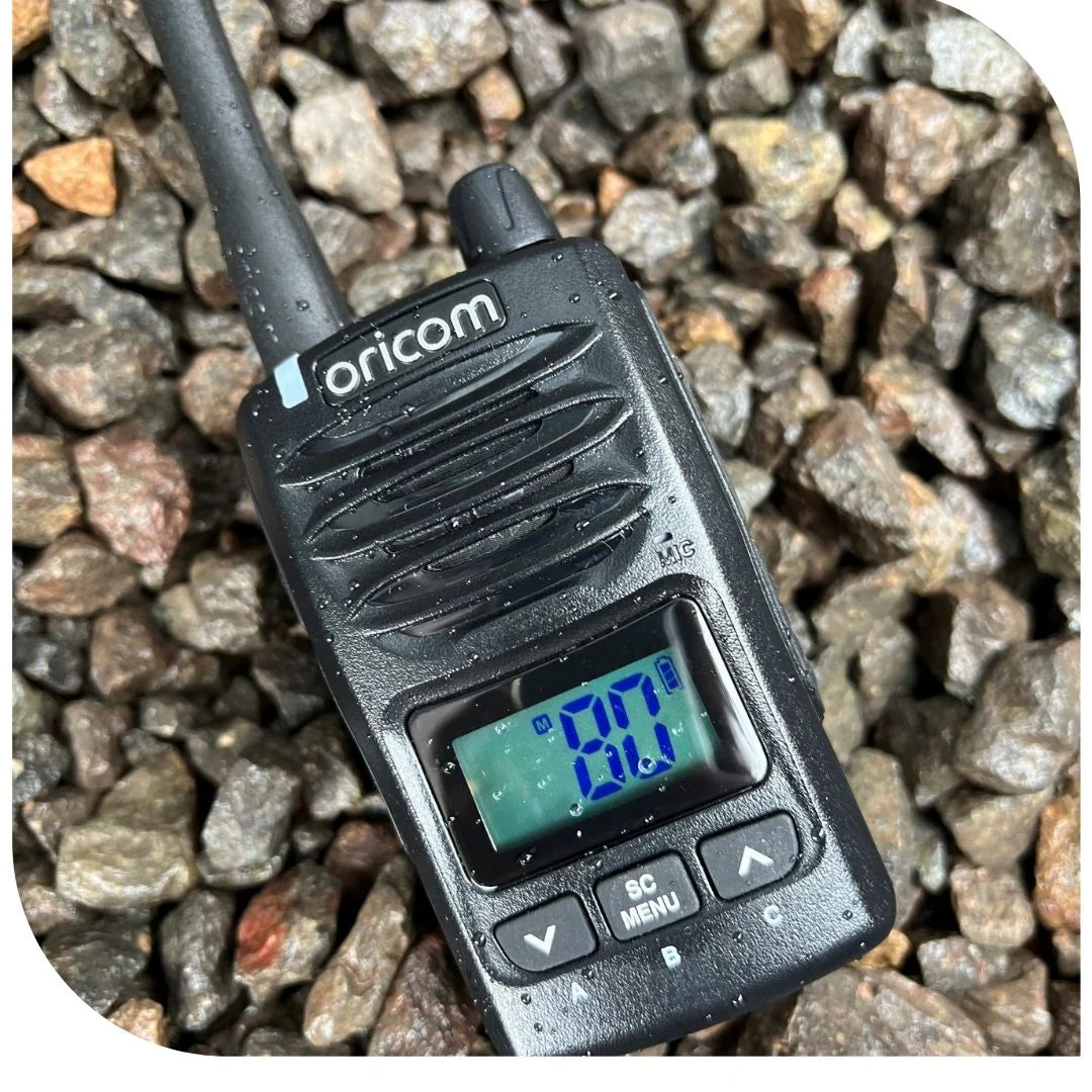 Oricom Waterproof IP67 Portable 5W UHF CB Radio - BLACK