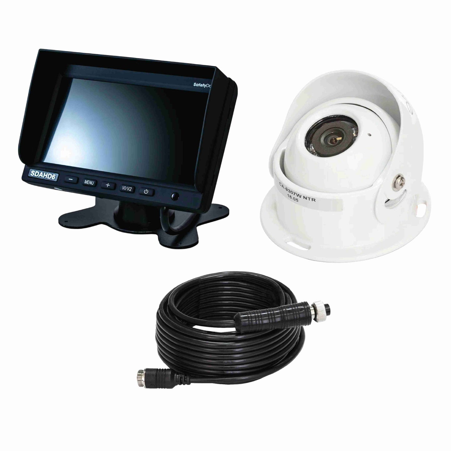 SafetyDave Reversing Camera Kit 6inch Dash Monitor with White Eyeball Camera