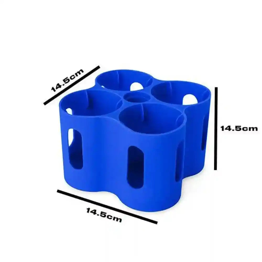 StubbySaver 4 Pack Holder Blue High-Grade Silicone Protection for Cans & Bottles