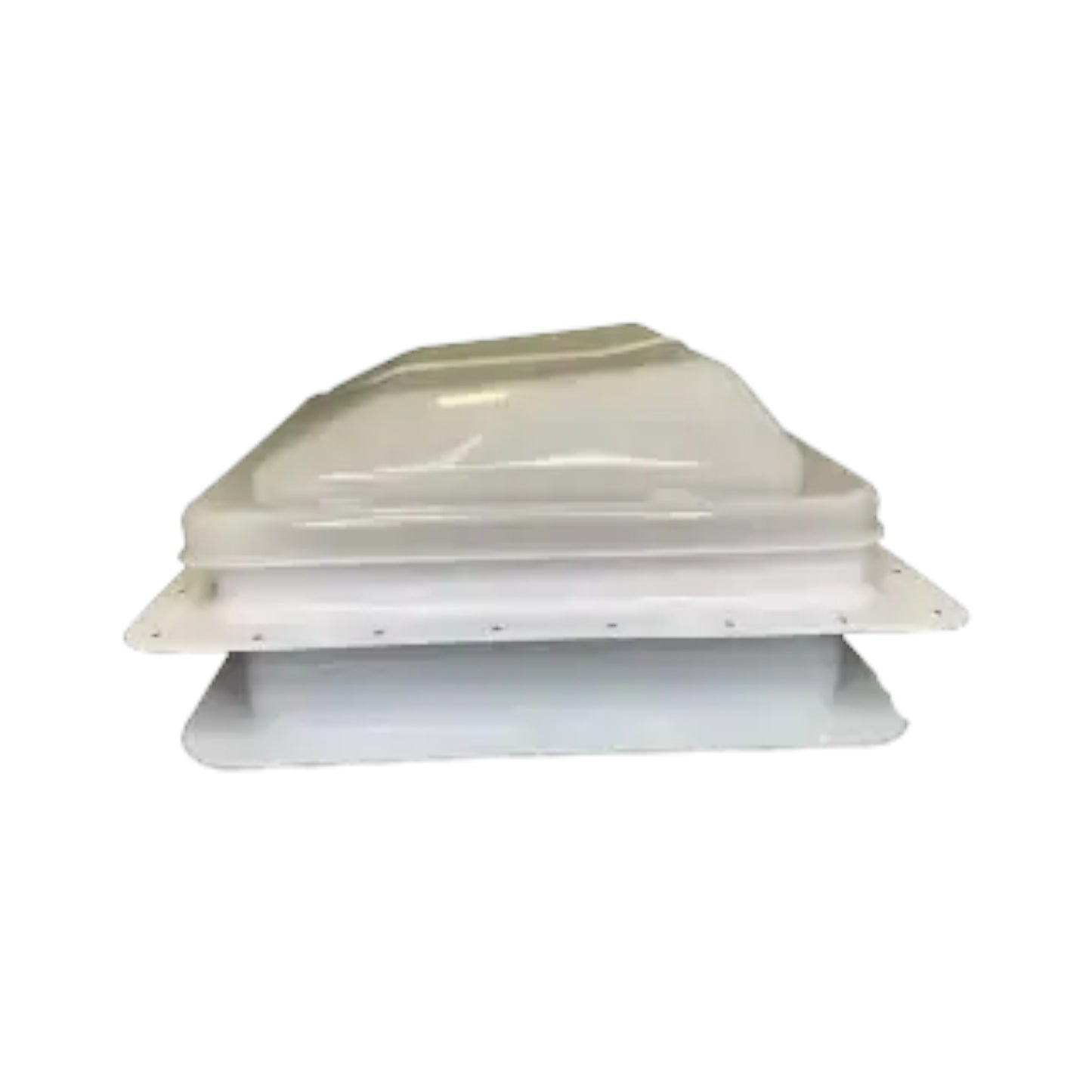Coast RV 14X14 White Wind-Up Roof Vent with 12v Fan