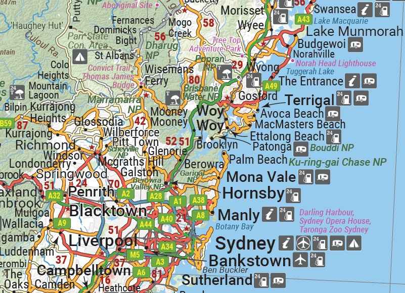 Hema New South Wales State Map