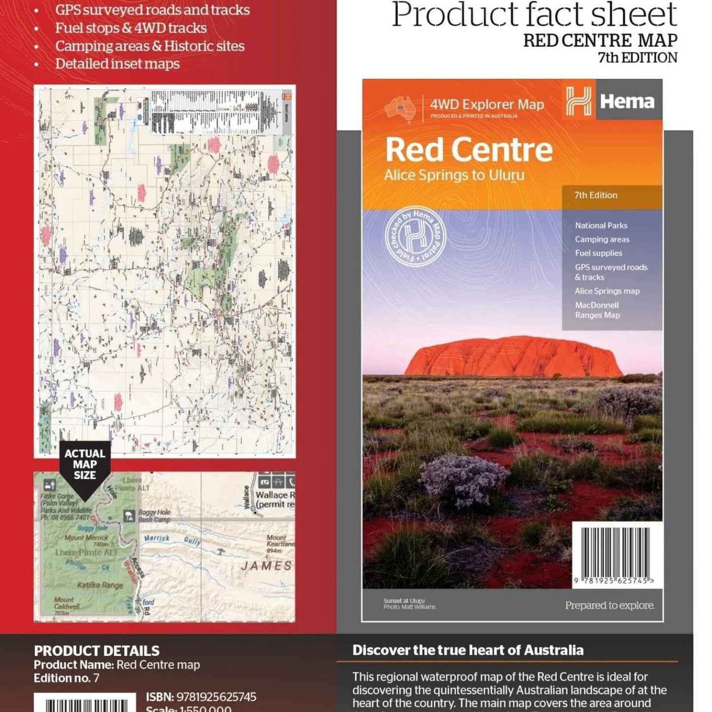 Hema The Red Centre Map