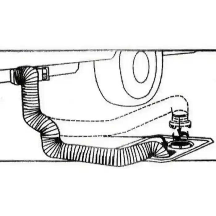 Sewer Hose 10Ft No fittings Silver 75mm Diameter Triple Wrap Ezflush