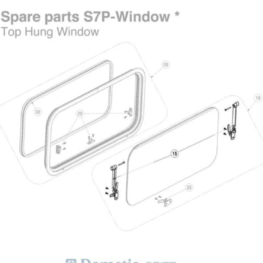 Dometic Window Stay (Pair) S7P 400mm High Window BG2409