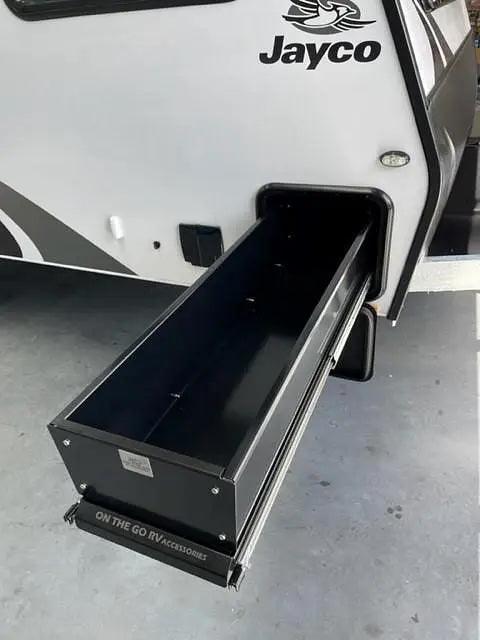 320mm wide Tunnel Boot Draw Slide with High Sides x 1000mm Long - Everything Caravans