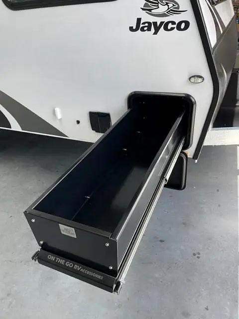 320mm wide Tunnel Boot Draw Slide with High Sides x 1000mm Long - Everything Caravans