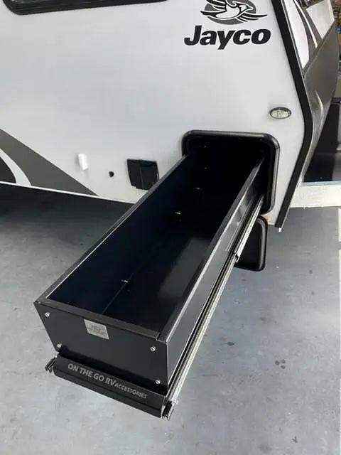 320mm wide Tunnel Boot Draw Slide with High Sides x 1000mm Long - Everything Caravans