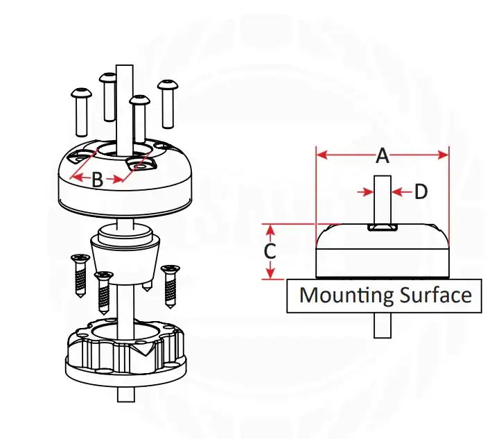 Seaview Cable Seal Black Plastic Suits Wire up to 13.5mm Diameter