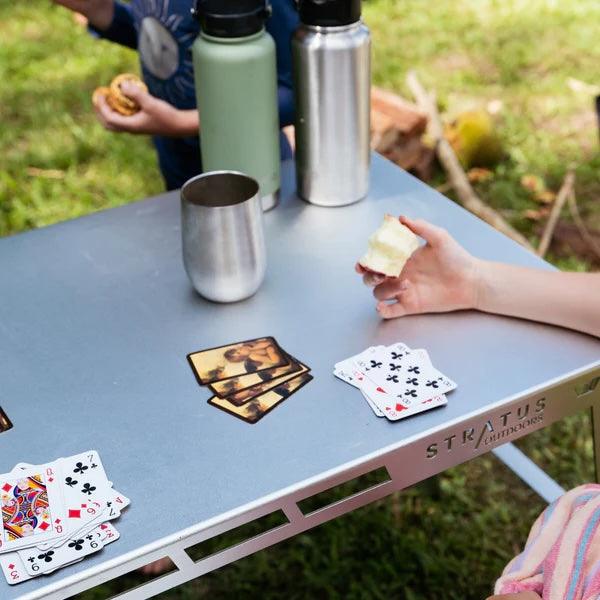 Stratus Outdoor Table and Chair Bundle for 2 in Stone - Everything Caravans