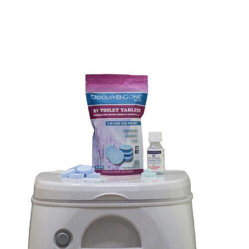 Odour B Gone Toilet Tablets 25 Tablets Plus 10 Mini Tabs - Everything Caravans