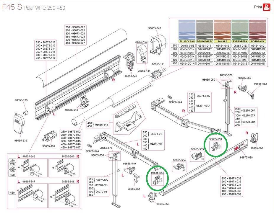 Fiamma F45 S Leg Stop Bracket
