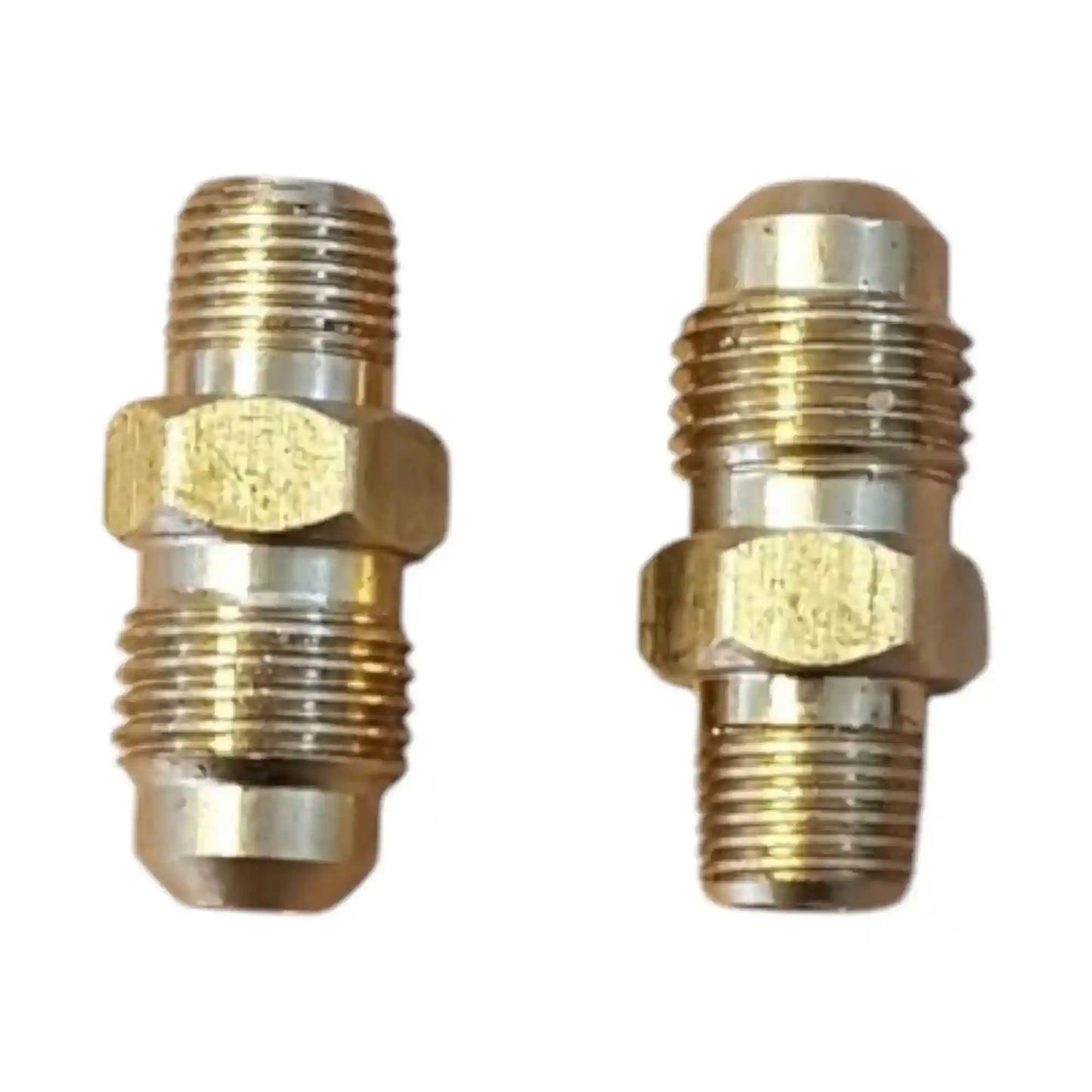 Brass Gas Fitting 007-0502 5/16 Flare Union to 1/8 Taper Thread x 2