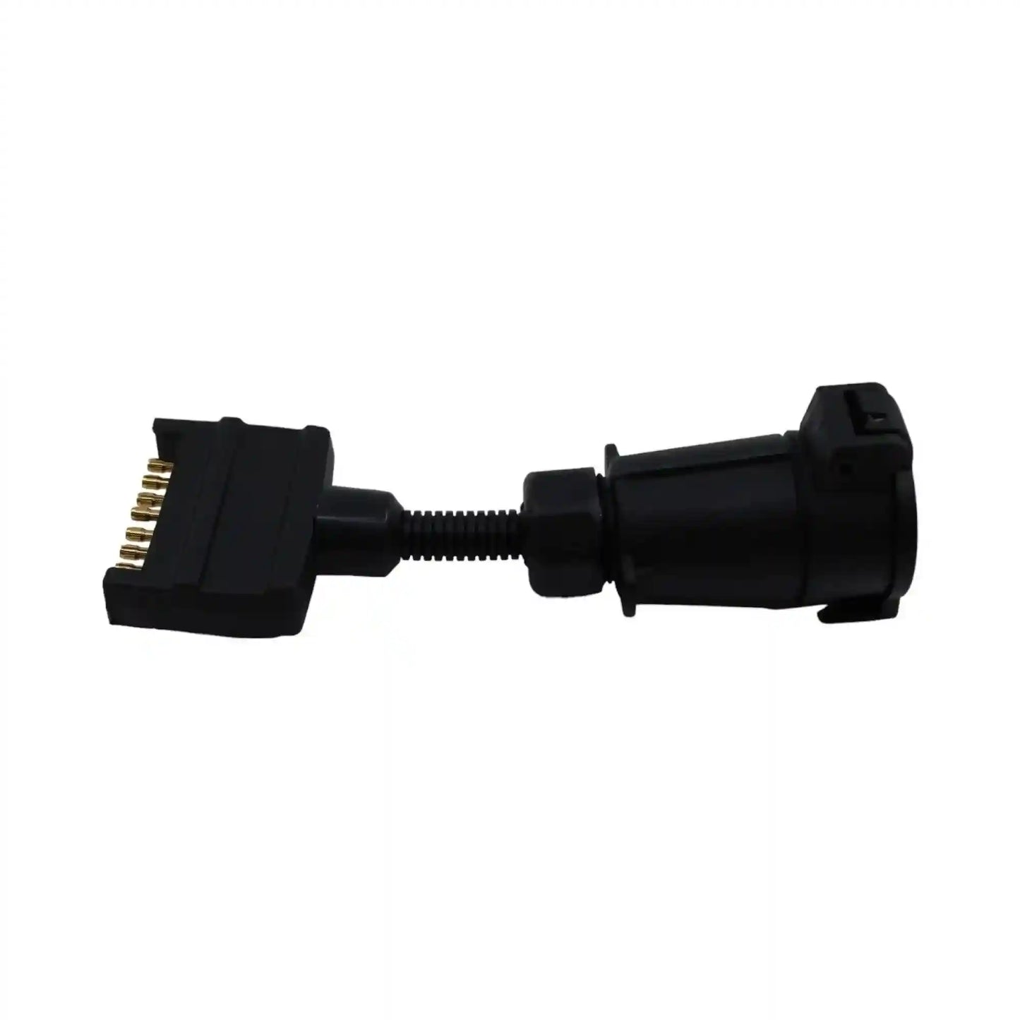BMPRO Holroyd Trailer Plug Adaptor - 7 Way Flat to 7 Pin Large Round Socket - Everything Caravans