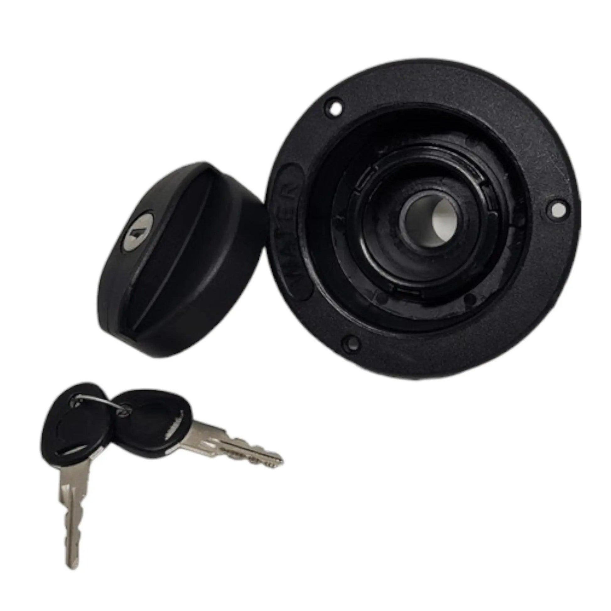 Black Lockable Water Filler Complete with Cap and Keys for RV and Caravans - Everything Caravans