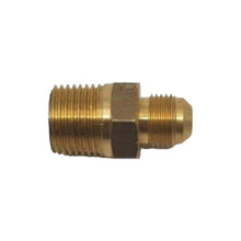 Brass Gas fitting 3-8 Male Flare to 1-2 BSP Male Threaded Adaptor - Everything Caravans
