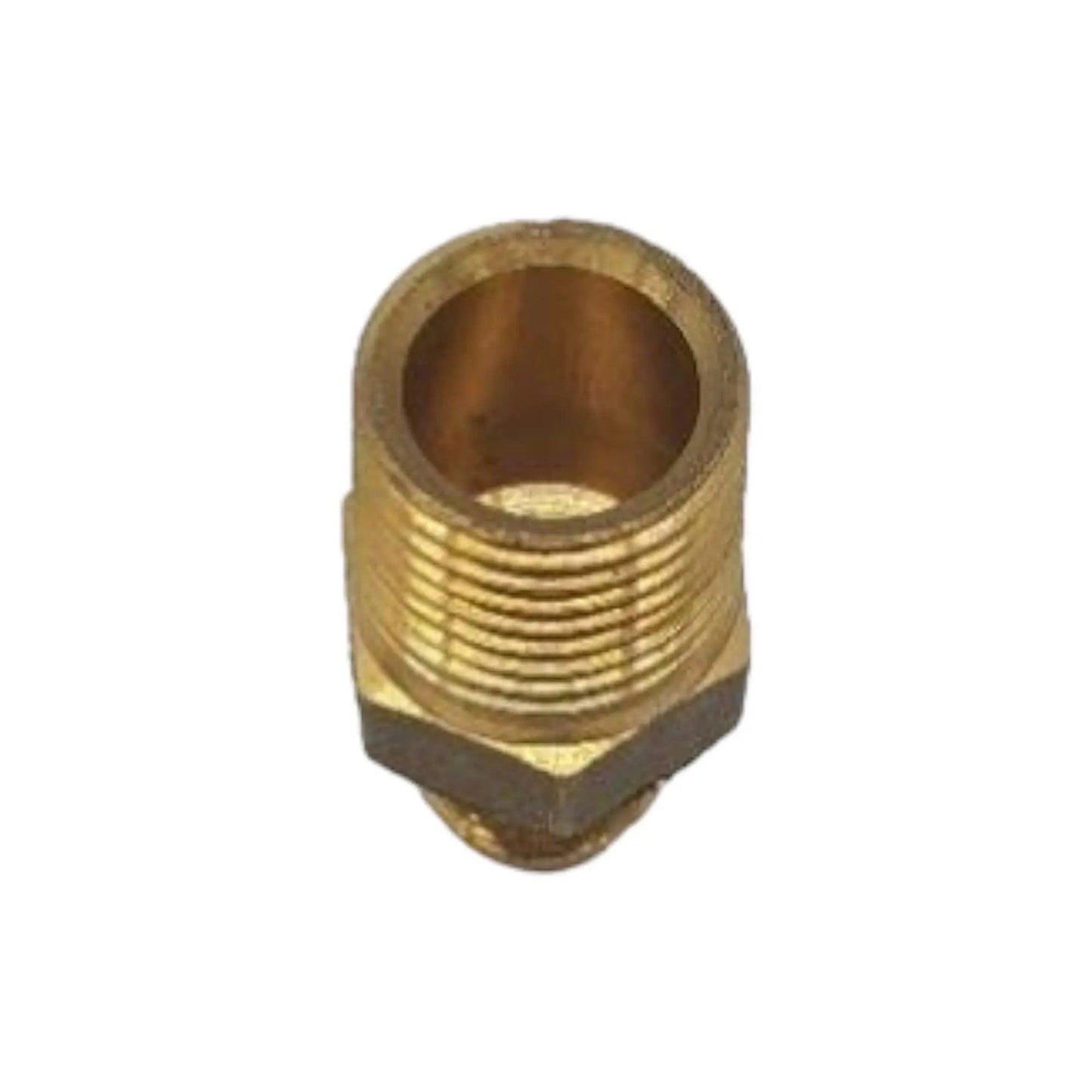 Brass Gas fitting 3-8 Male Flare to 1-2 BSP Male Threaded Adaptor - Everything Caravans