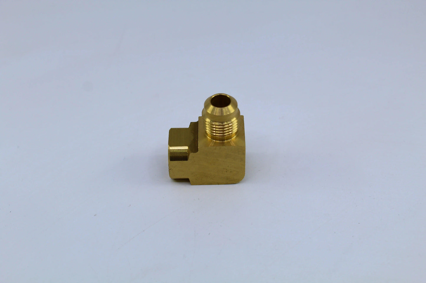 Brass Gas fitting 3-8 to 3-8 Female Flare Elbow - Everything Caravans