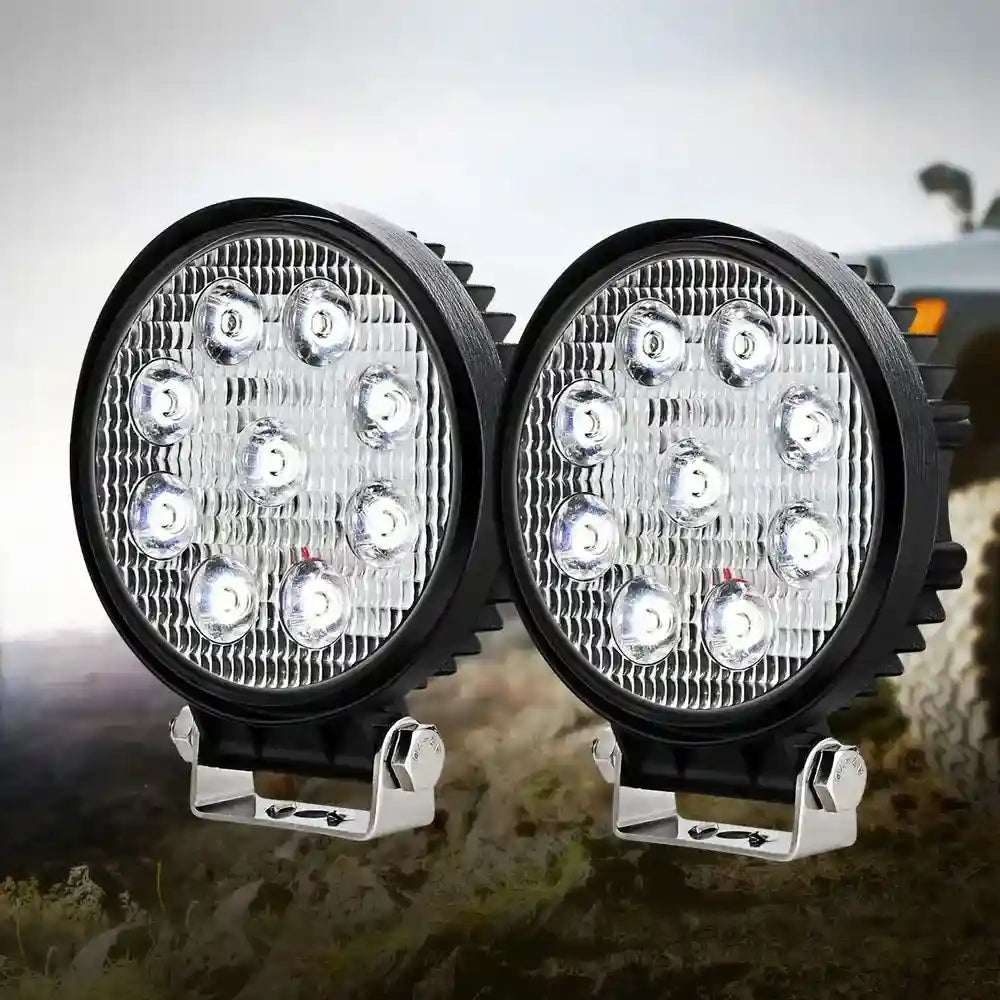 LED Driving Lights 4.5 Inch Flood Spot 12V 24V - Pair