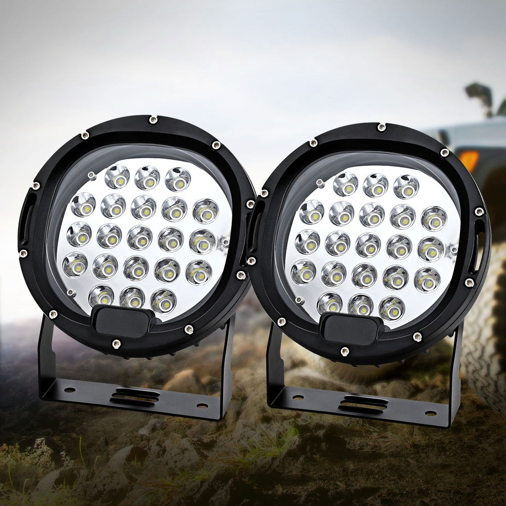 LED Driving Lights 7 Inch Flood Spot 12V 24V - Pair