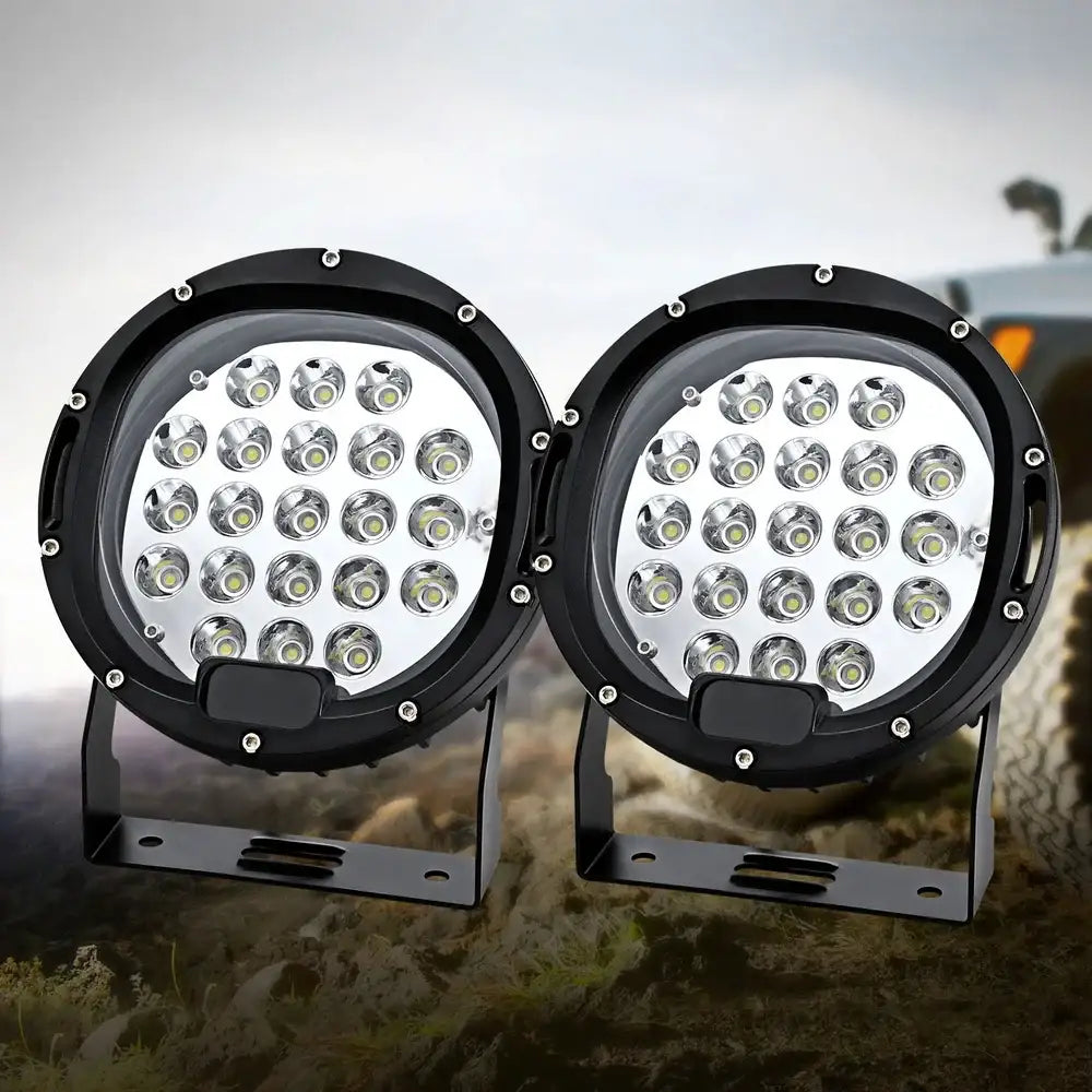 LED Driving Lights 7 Inch Flood Spot 12V 24V - Pair