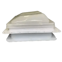 Coast RV 14X14 White Wind-Up Roof Vent with 12v Fan - Everything Caravans