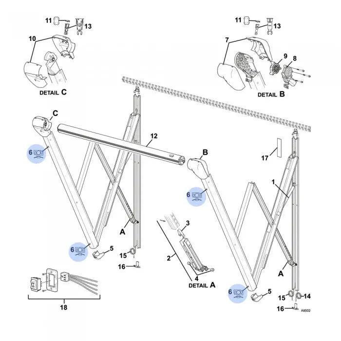 Carefree Altitude Awning White Hole Plug Kit Pack of 4 - Everything Caravans