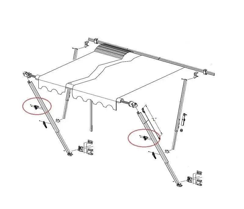 Carefree Awning White Travel Lock 901017W - Everything Caravans