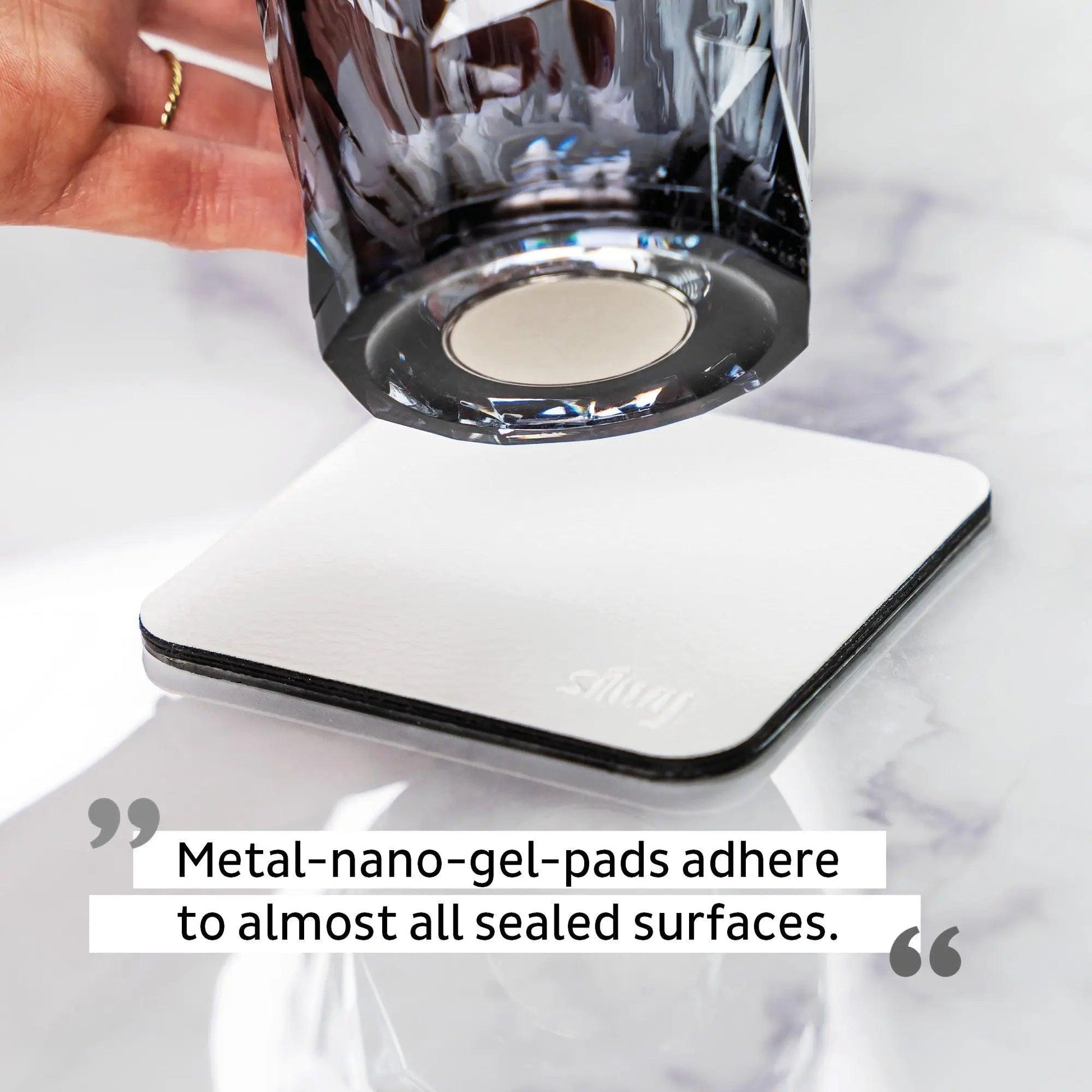 Metal-Nano-Gel-Pads (square) WHITE By Silwy - Everything Caravans