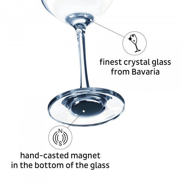 Crystal Magnetic WINE Glass BORDEAUX by Silwy - Everything Caravans