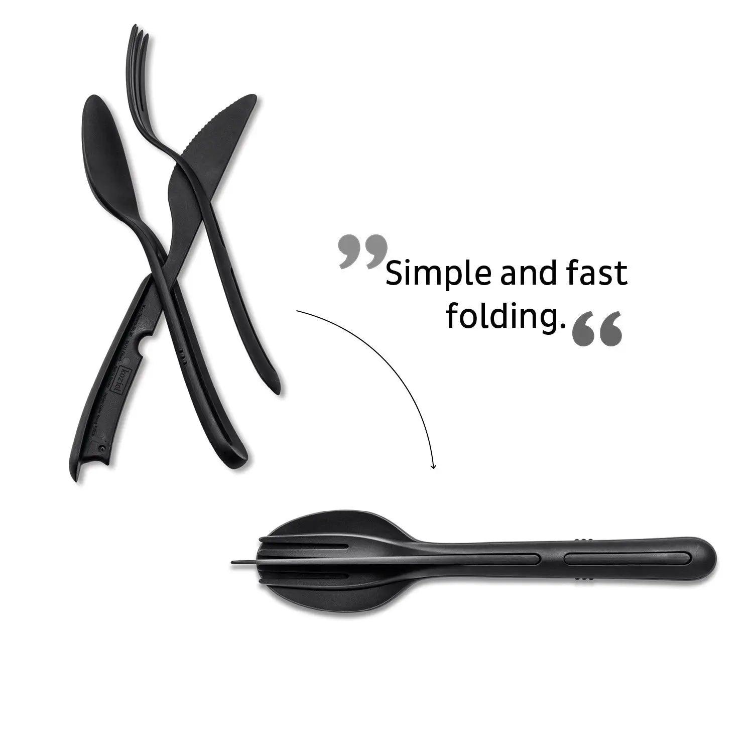 Cutlery Set TRICKY BLACK by Silwy - Everything Caravans