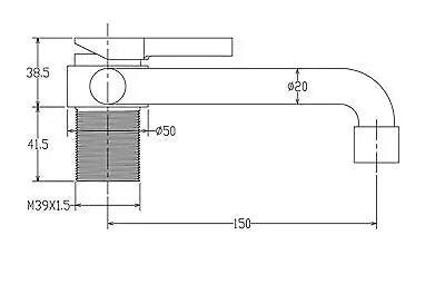 Dometic Chrome Brass Fold Down Hot and Cold Water Mixer Tap - Everything Caravans