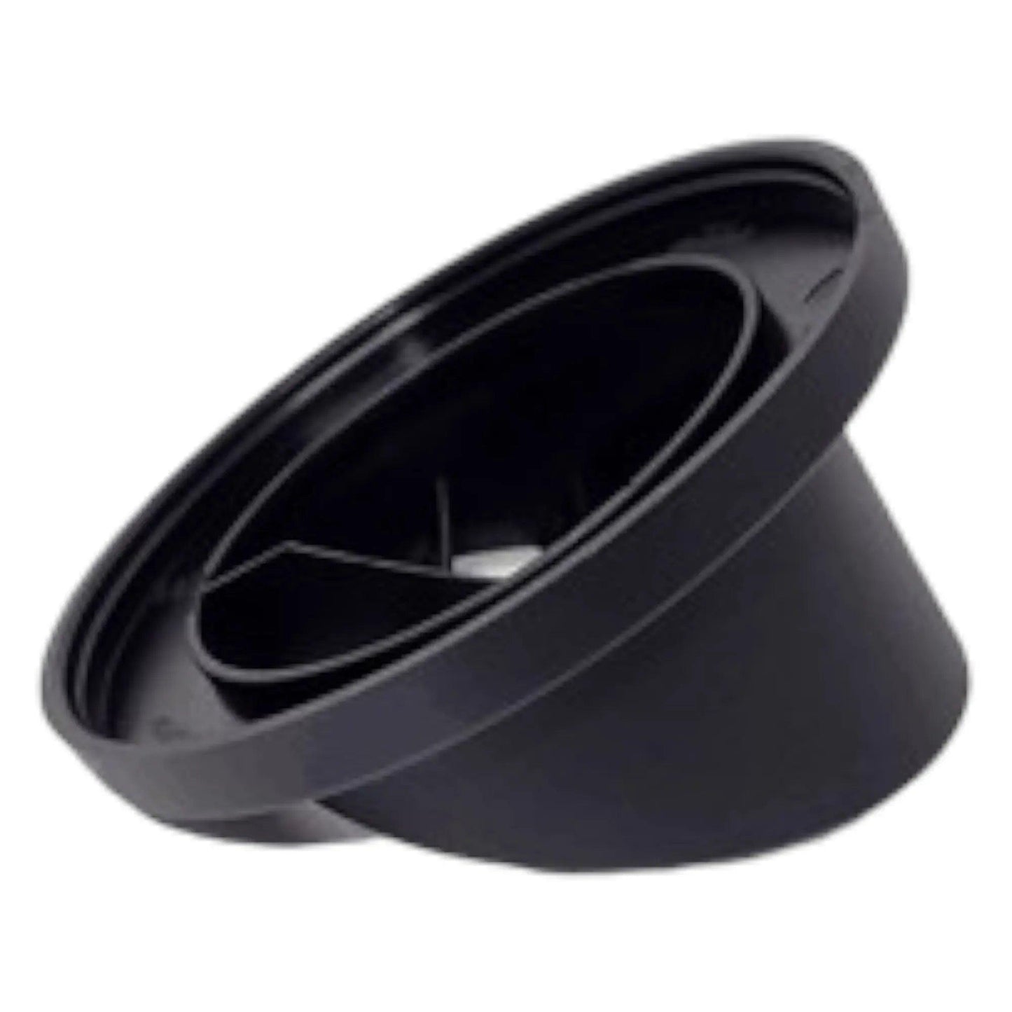 Eberspacher 60mm 65mm Vent Duct Plate 30Degree Black 221000010056 - Everything Caravans