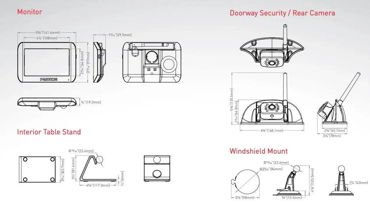 Furrion Vision S Rear-Vision Camera and 5" Display Digital Wireless - Everything Caravans