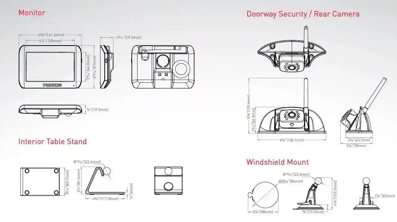 Furrion Vision S Rear-Vision Camera and 5" Display Digital Wireless - Everything Caravans