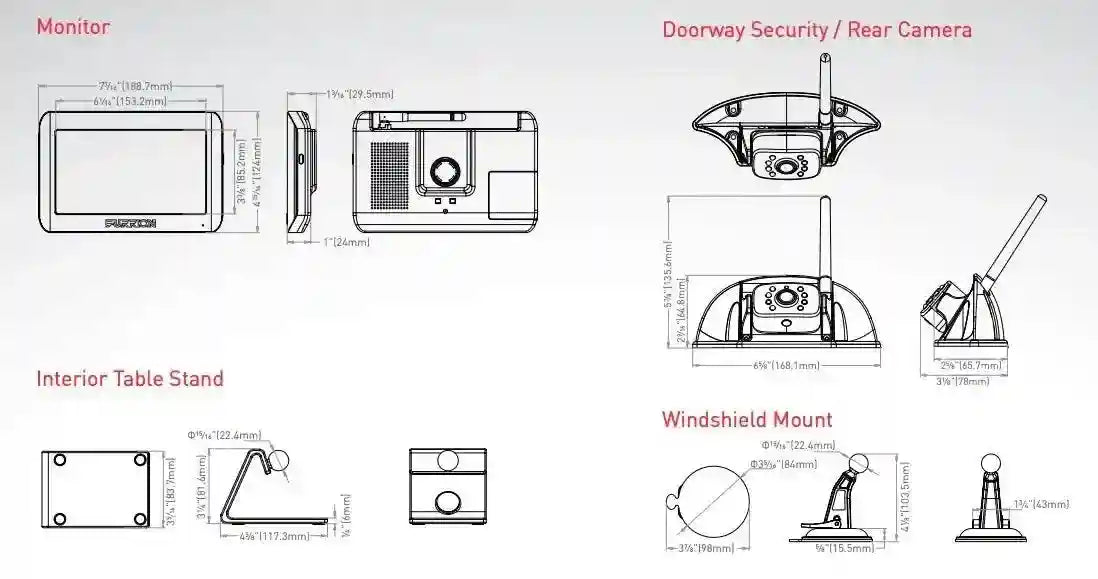 Furrion Vision S Rear-Vision Camera and 7" Display - Digital Wireless - Everything Caravans