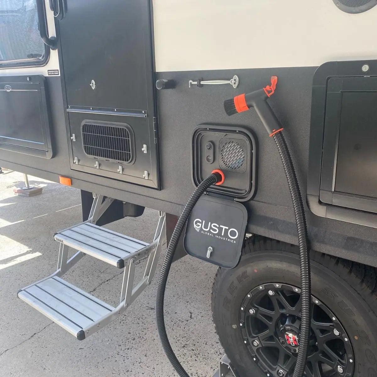 Gusto External Air Blown Cleaner Hose and Brush Black - Everything Caravans
