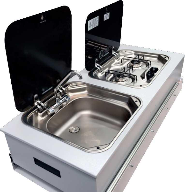 Kitchen Pro Sliding Combi Unit Cooktop and Sink - Everything Caravans