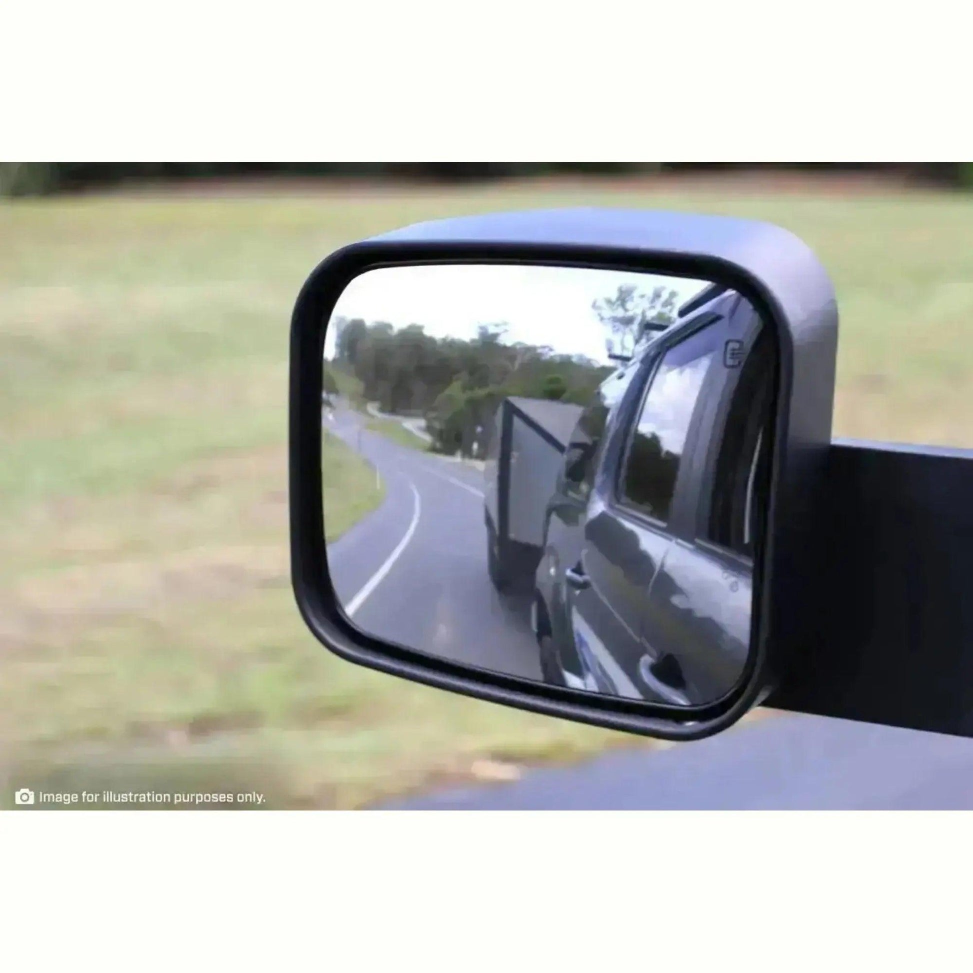 MSA Towing Mirror compatible with Toyota Hilux Chrome - Everything Caravans