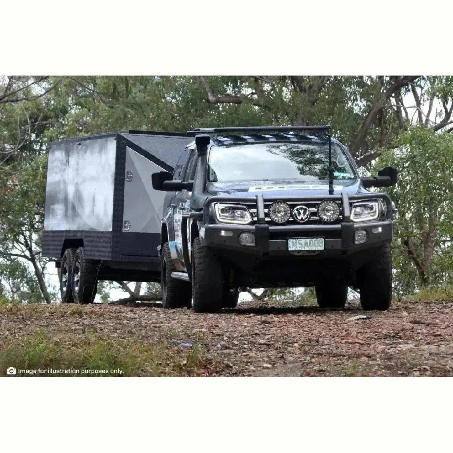 MSA Towing Mirror compatible with Toyota Hilux Chrome - Everything Caravans