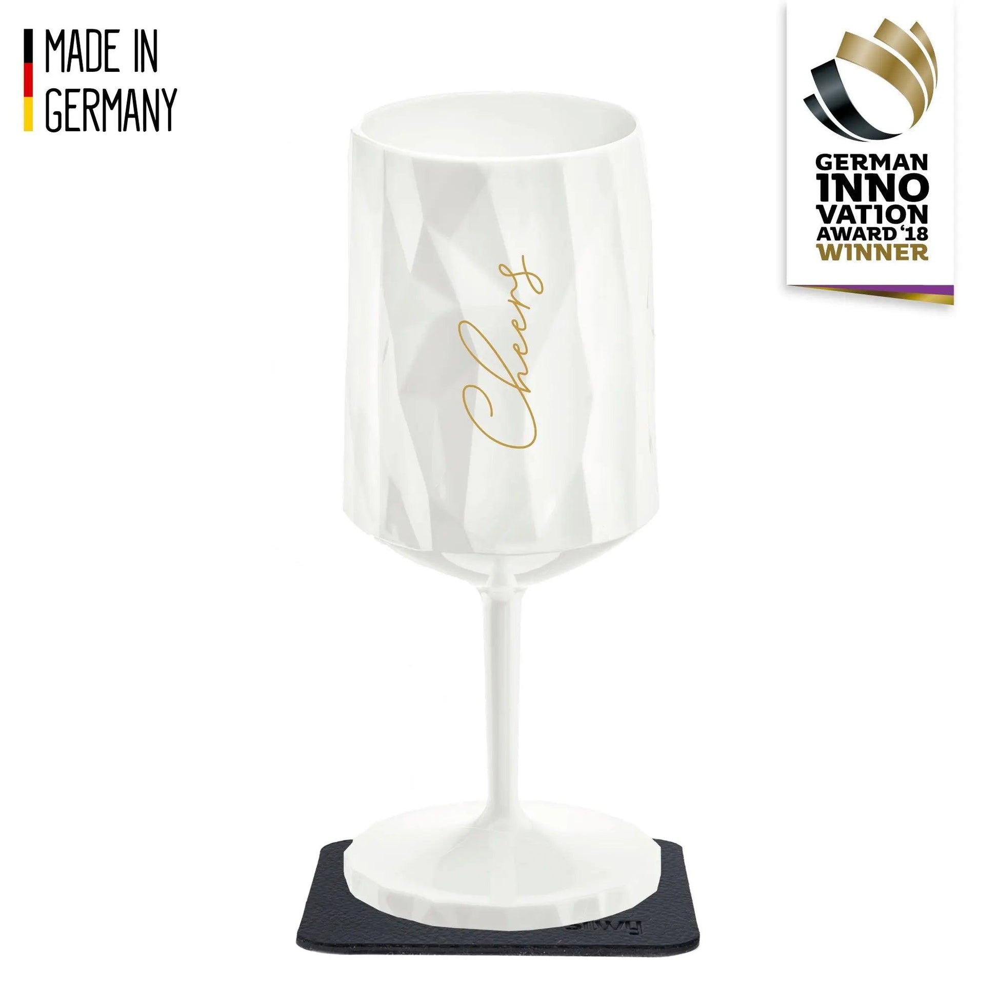 Magnetic Plastic Glass WINE "CHEERS" 0.3l by Silwy - Everything Caravans