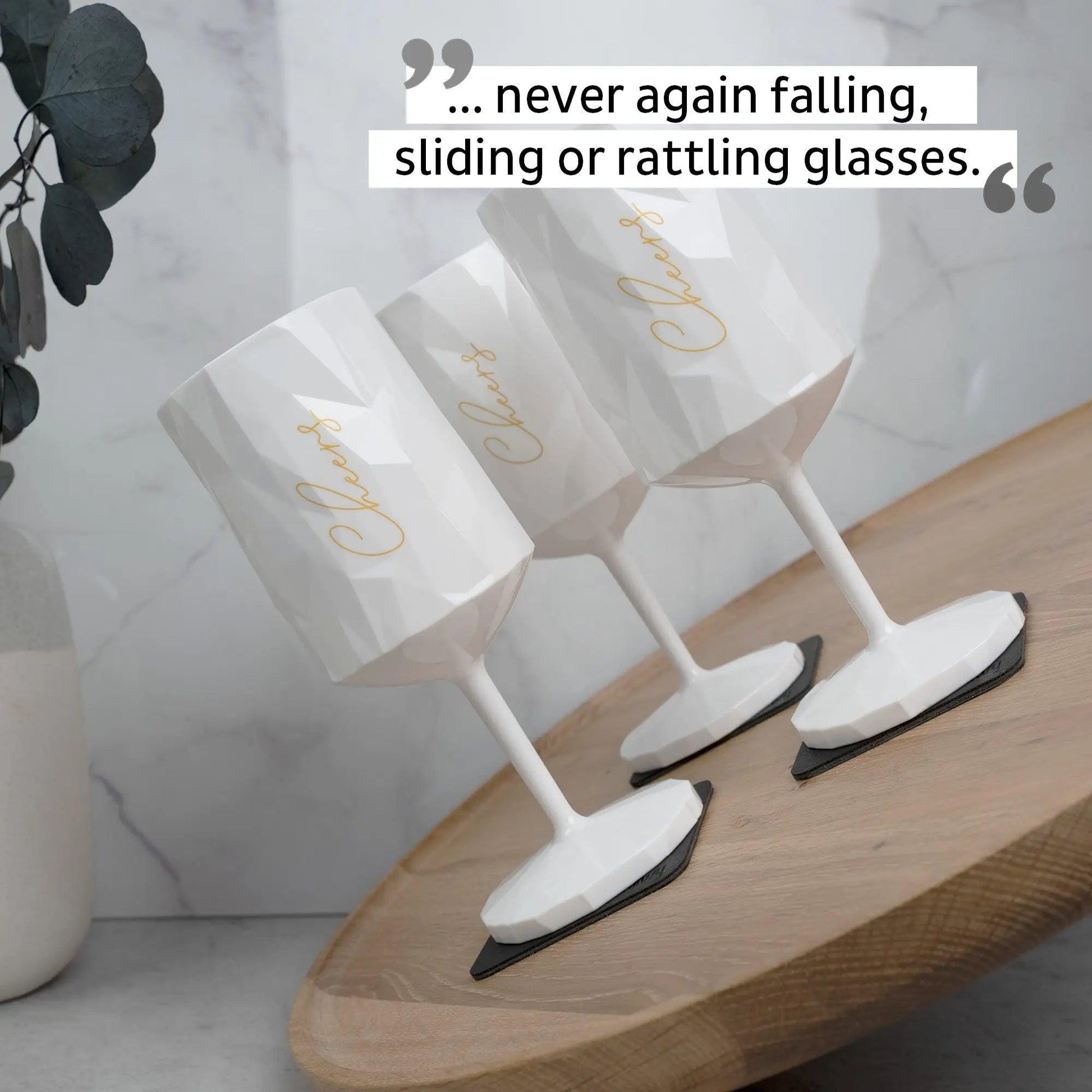 Magnetic Plastic Glass WINE "CHEERS" 0.3l by Silwy - Everything Caravans