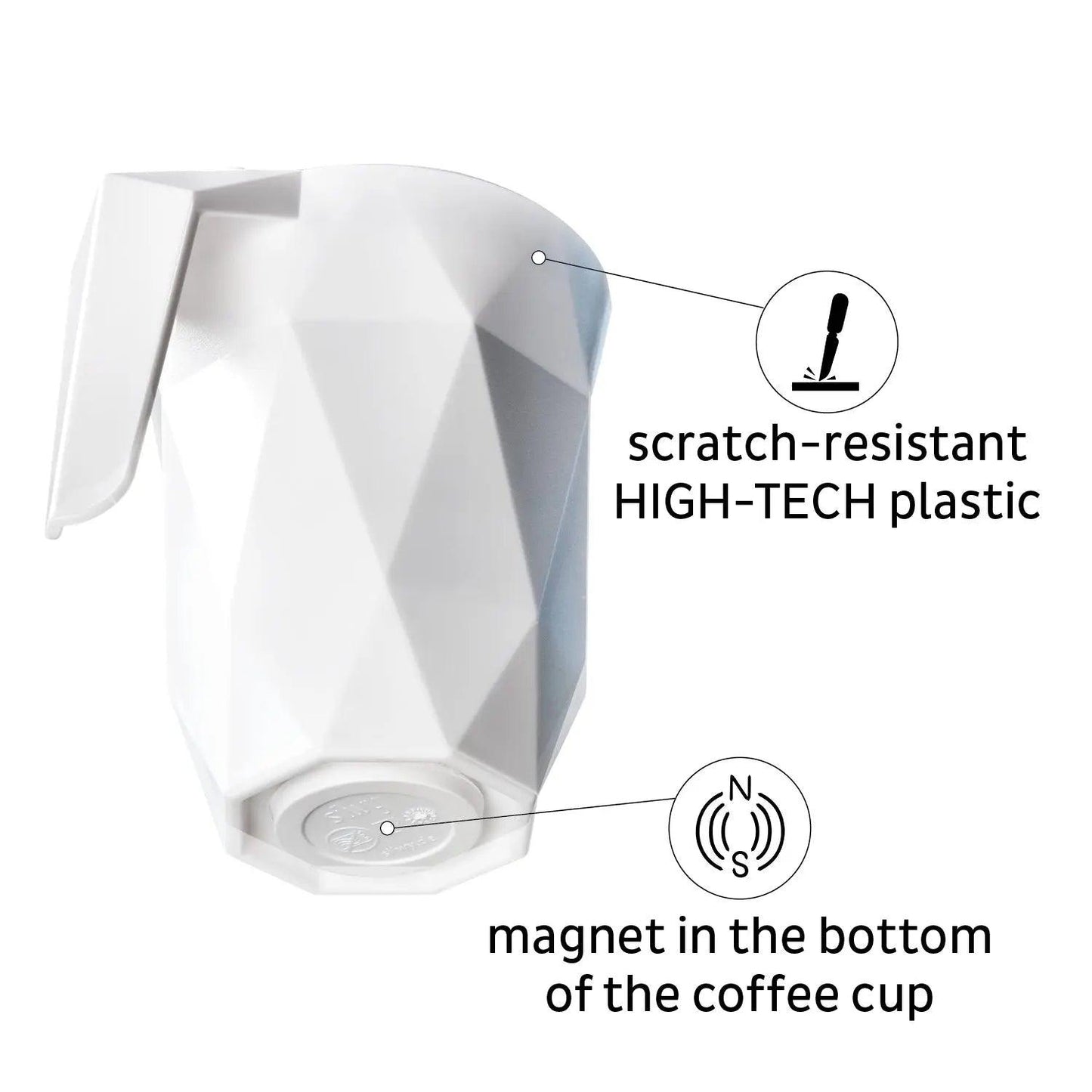 Magnetic TO GO Handle Cup BLACK by Silwy - Everything Caravans