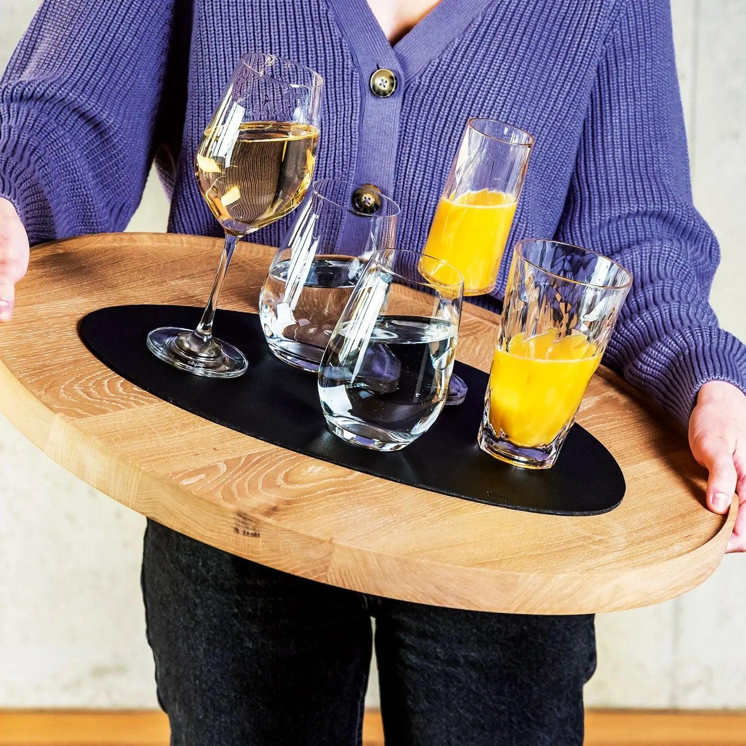 Metal Nano Gel Placemat LARGE BLACK By Silwy - Everything Caravans