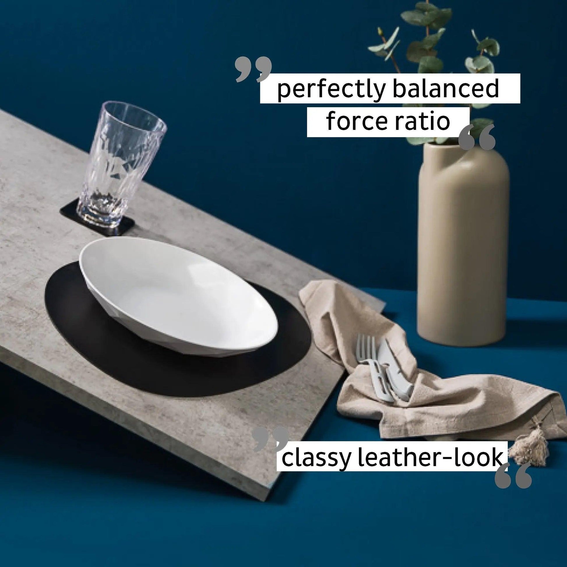 Metal Nano Gel Placemat LARGE BLACK By Silwy - Everything Caravans