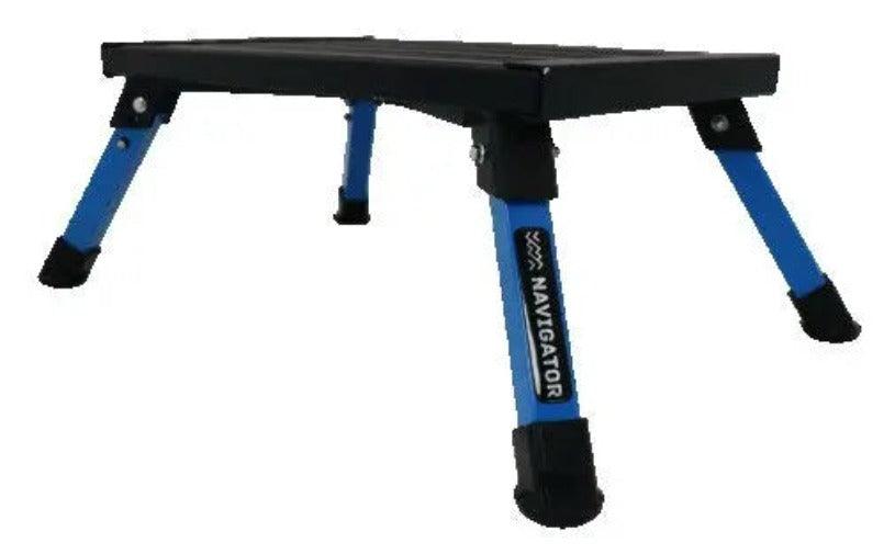 Navigator Gear RV Folding Step and Bag Blue Grey - Everything Caravans