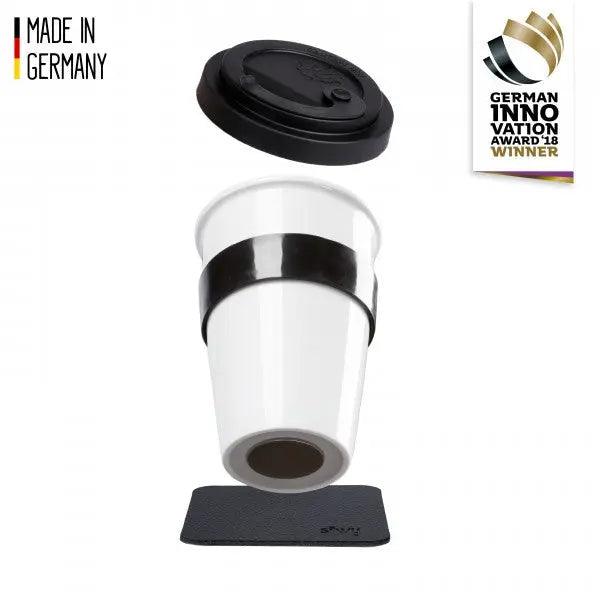 Porcelain To-Go Cup with Black Pad By Silwy - Everything Caravans